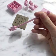 Symbol Clay Stamp Set  3D Printed Pottery Stamps for Ceramics, Soap & Clay  Includes Storage Box  Optional Extension Handle