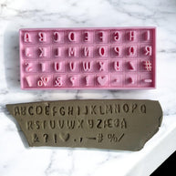ABC Pottery Stamp Set – 8mm Clay Letter Stamps | Danish ÆØÅ or Special Characters | Optional Extension Handle | 3DLABCS