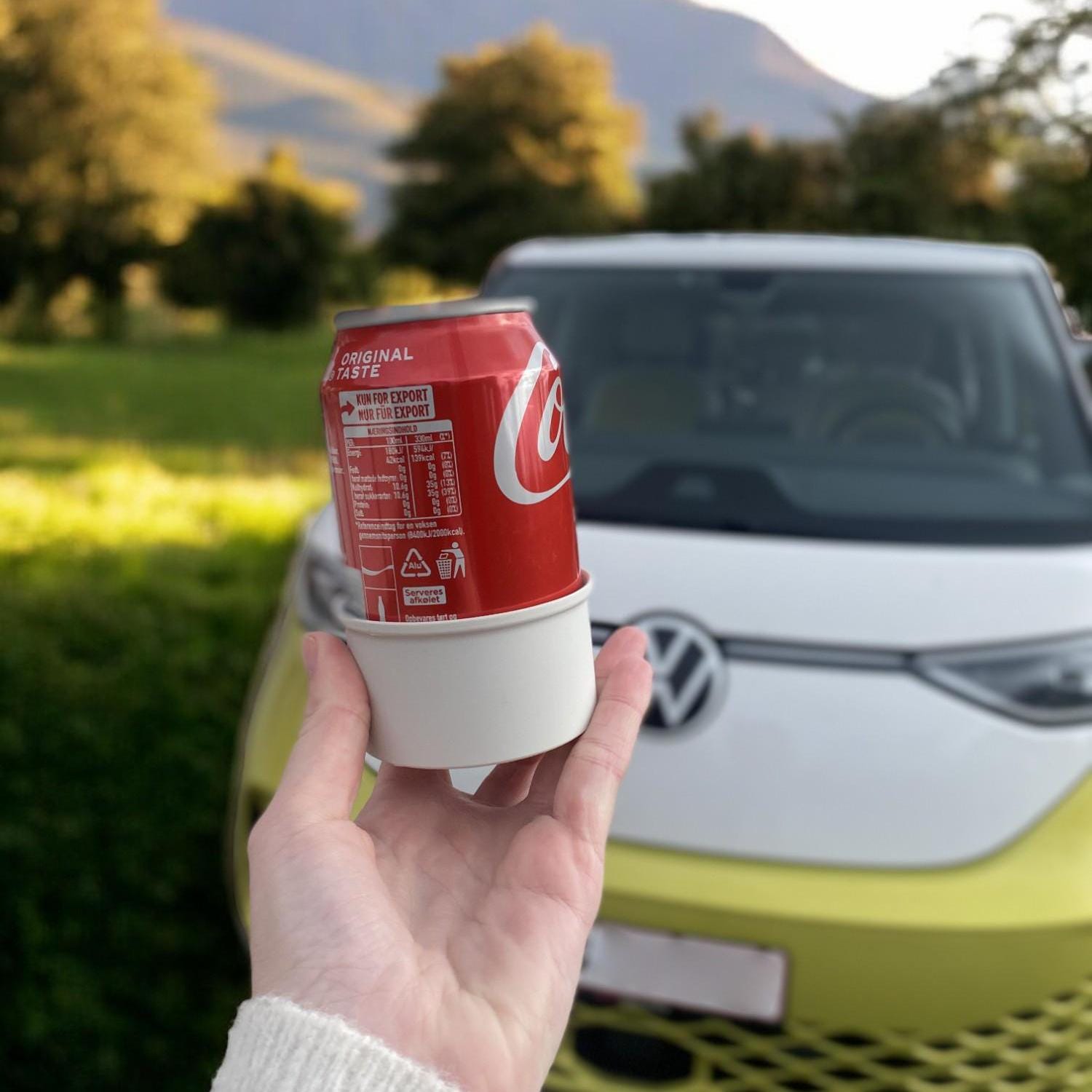 ID. Buzz Cup Holder Insert compatible for ID. Buzz Rear Tray – Drink Stabilizer for Back Seat - Tight fit no spills - Can Holder 3D Printed