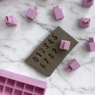 3D Printed Pottery Number Stamps Set with Storage Box – Clay Stamp Set for Ceramics & Polymer Clay – Optional Extension Handle