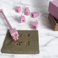 Fruit Clay Stamp Set  3D Printed Pottery Stamps for Ceramics, Soap & Clay  Includes Box  Optional Extension Handle