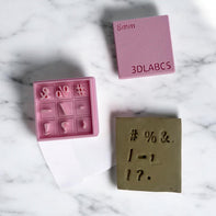 Symbol Clay Stamp Set  3D Printed Pottery Stamps for Ceramics, Soap & Clay  Includes Storage Box  Optional Extension Handle