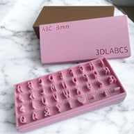 ABC Pottery Stamp Set – 8mm Clay Letter Stamps | Danish ÆØÅ or Special Characters | Optional Extension Handle | 3DLABCS