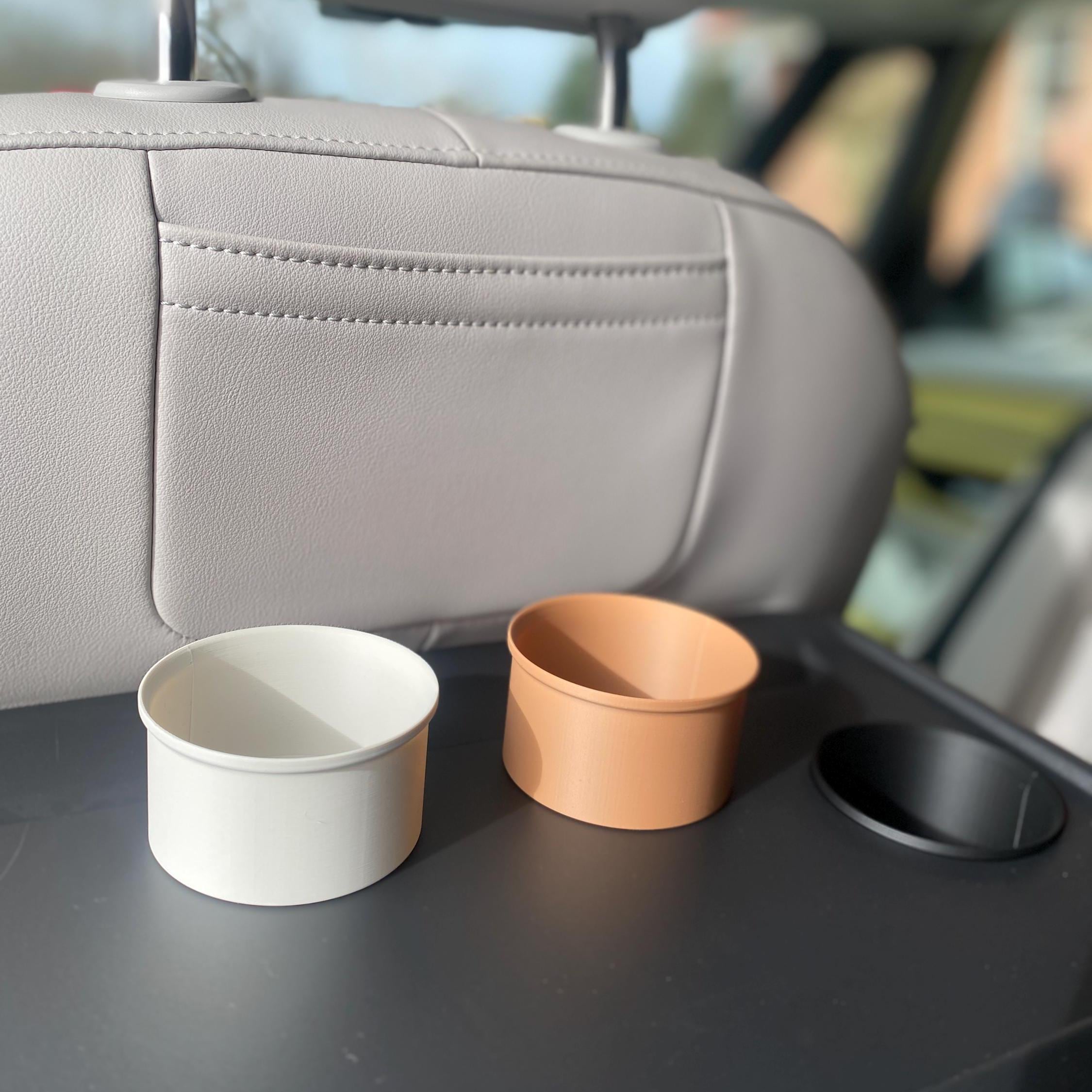 ID. Buzz Cup Holder Insert compatible for ID. Buzz Rear Tray – Drink Stabilizer for Back Seat - Tight fit no spills - Can Holder 3D Printed