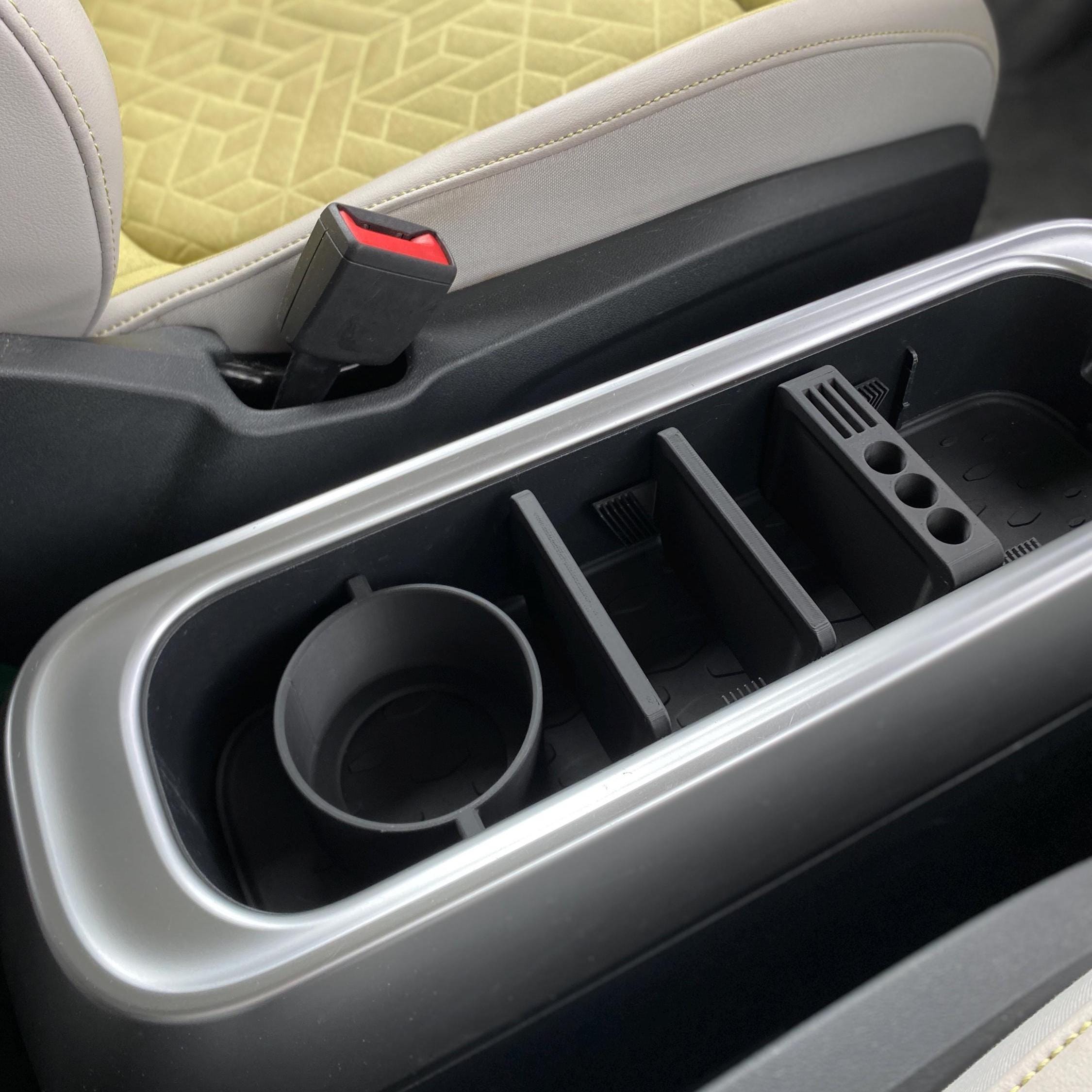 VW ID.Buzz 3D-Printed Console & Tray Accessories - Buzz Box Dividers, Cupholders, Money Storage, Card holder, Trashcan, Hidden Box