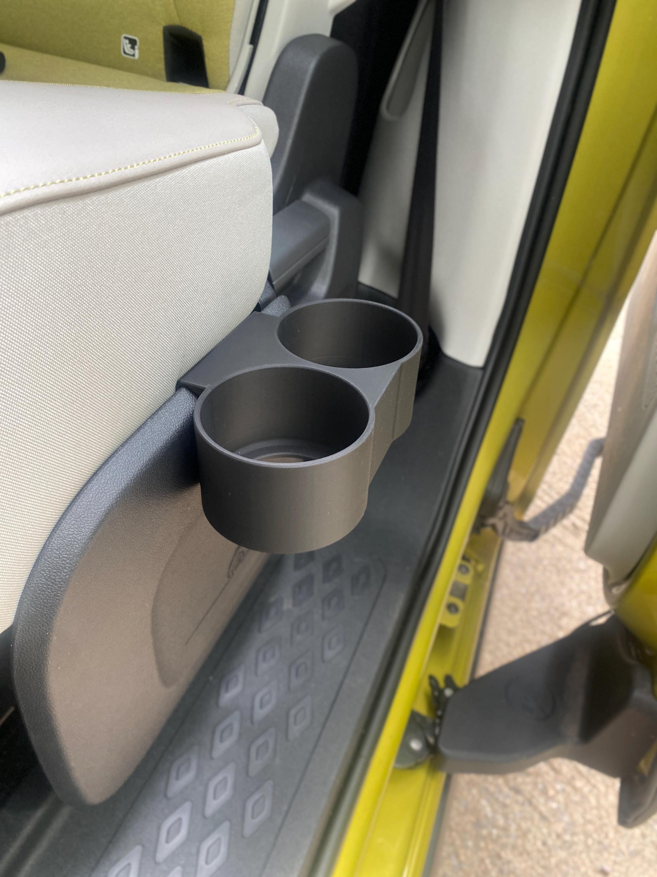 ID. Buzz Back Seat Dual Cup Holder Removable Side-Mount - 3D Printed Accessory for ID. Buzz *Two options*